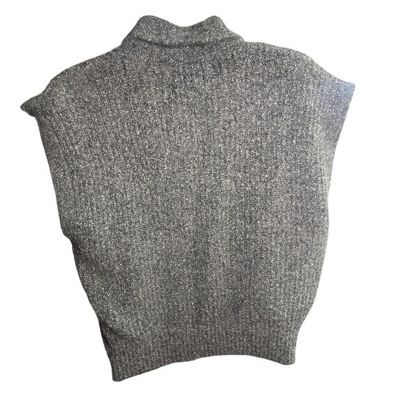 Vintage Lauren Cole Gray Silk Blend Women's Knit Vest Sleeveless Sweater Size M - Picture 5 of 5